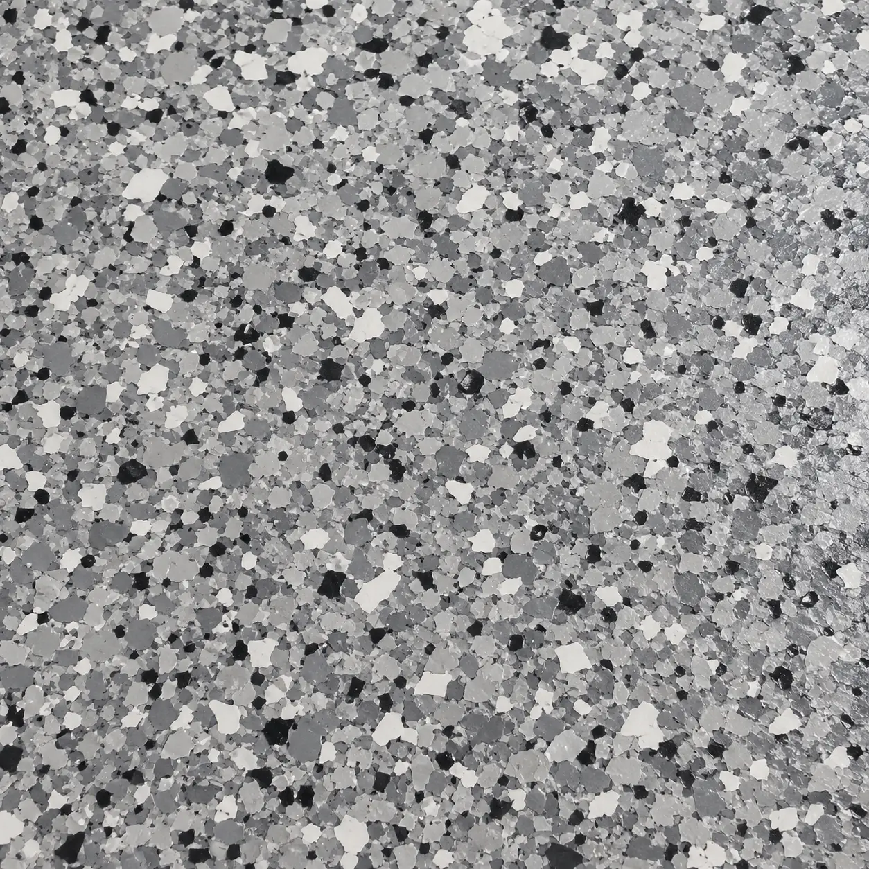 Neutral gray flake finish detail